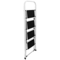 DRABINA DOMOWA 4 STOPNIOWA SKŁADANA LEKKA STALOWA JEDNOSTRONNA 150KG MOCNA