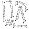 DRABINA PRZEGUBOWA 4x3 ALUMINIOWA SKŁADANA 150KG PODEST 12 STOPNI STANDHEIZ