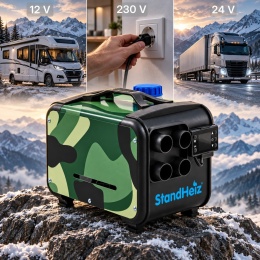 OGRZEWANIE POSTOJOWE 8KW NAGRZEWNICA OLEJOWA WEBASTO 230V 24V 12V STANDHEIZ
