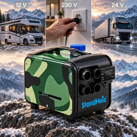 OGRZEWANIE POSTOJOWE 8KW NAGRZEWNICA OLEJOWA WEBASTO 230V 24V 12V STANDHEIZ
