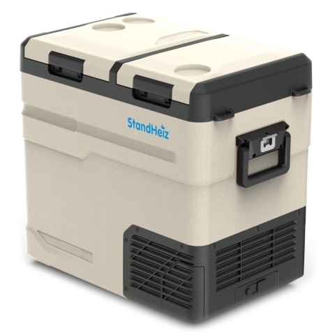 LODÓWKA PRZENOŚNA 55L KOMPRESOROWA ZAMRAŻARKA 12V 24V 230V 60W DO KAMPERA