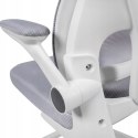 FOTEL BIUROWY OBROTOWY ERGONOMICZNY KRZESŁO BIUROWE OBROTOWE SZARE SIATKA