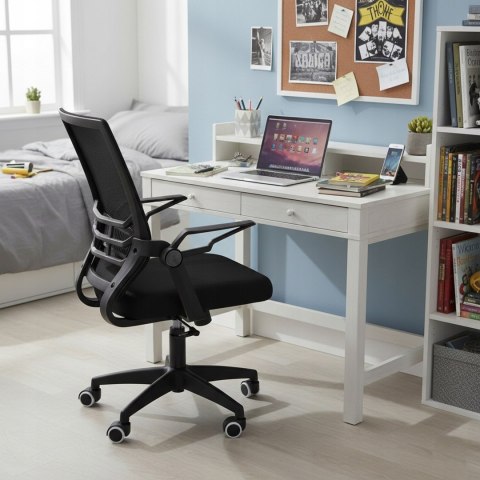 KRZESŁO BIUROWE OBROTOWE REGULOWANE MŁODZIEŻOWE FOTEL BIUROWY DO BIURKA